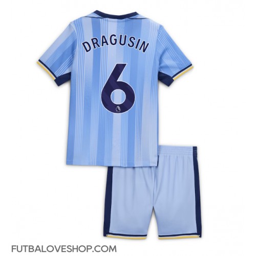 Dres Tottenham Hotspur Radu Dragusin #6 Preč pre deti 2024-25 Krátky Rukáv (+ trenírky)